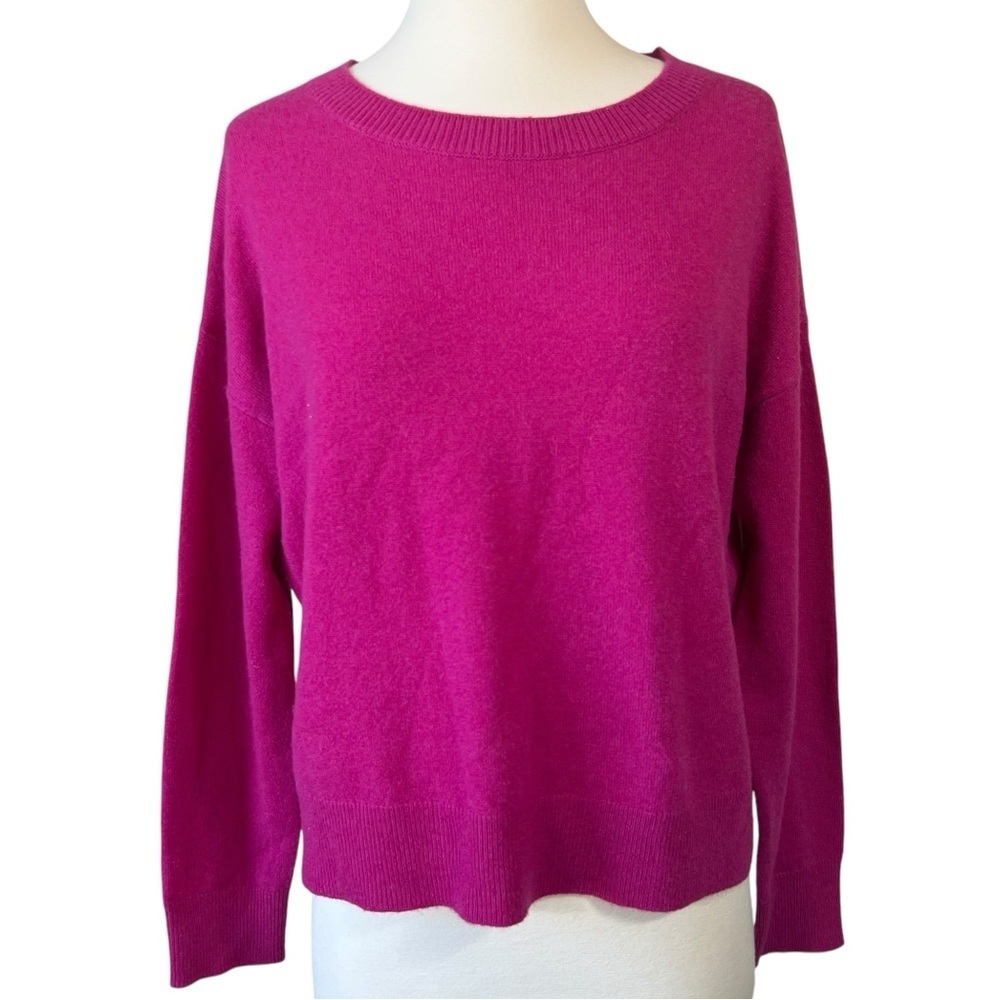 THEORY Criselle O Cashmere Sweater in Royal Raspberry
